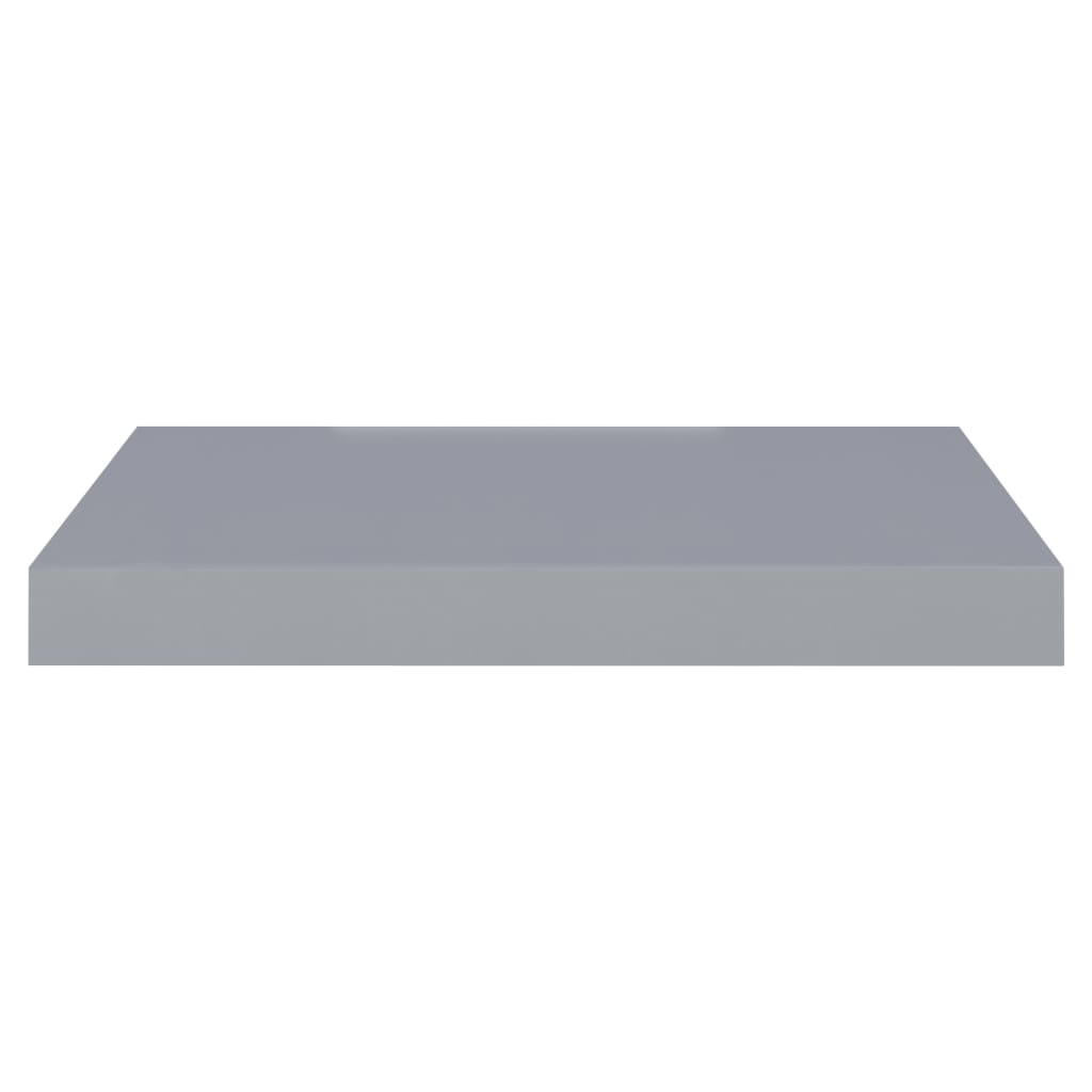 vidaXL Flytende vegghylle grå 40x23x3,8 cm MDF