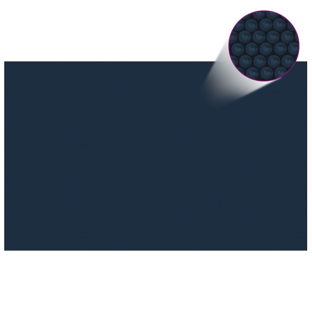 vidaXL Flytende solarduk til basseng PE 800x500 cm svart og blå