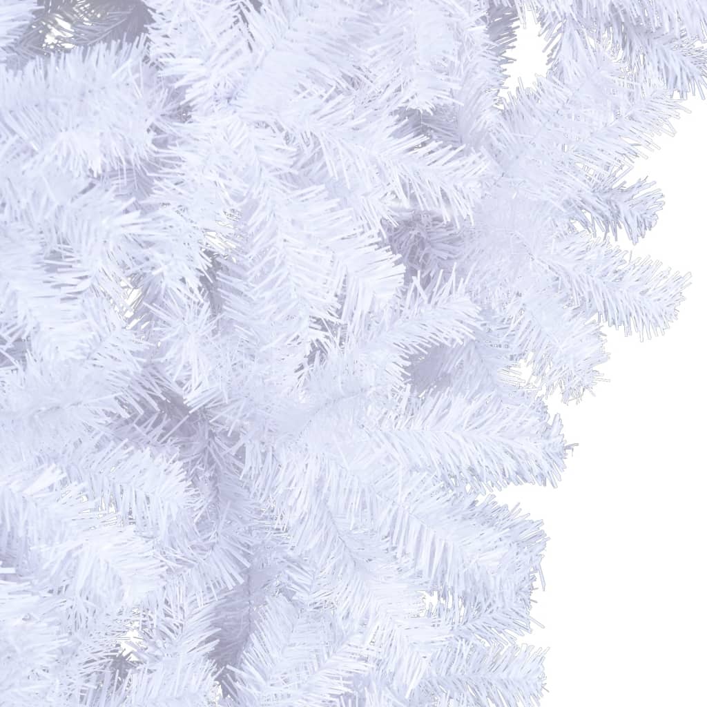 vidaXL Opp-ned kunstig juletre med stativ hvit 150 cm