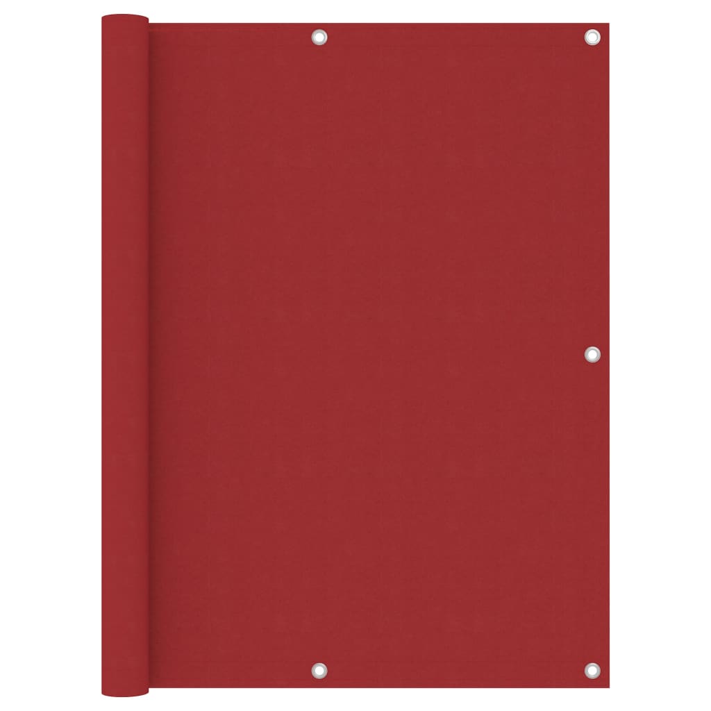 vidaXL Balkongskjerm rød 120x600 cm oxfordstoff