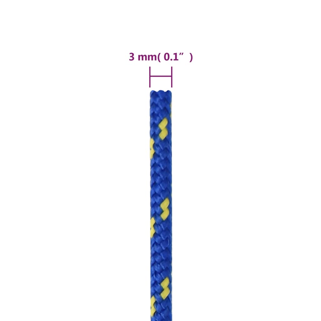 vidaXL Båttau blå 3 mm 100 m polypropylen