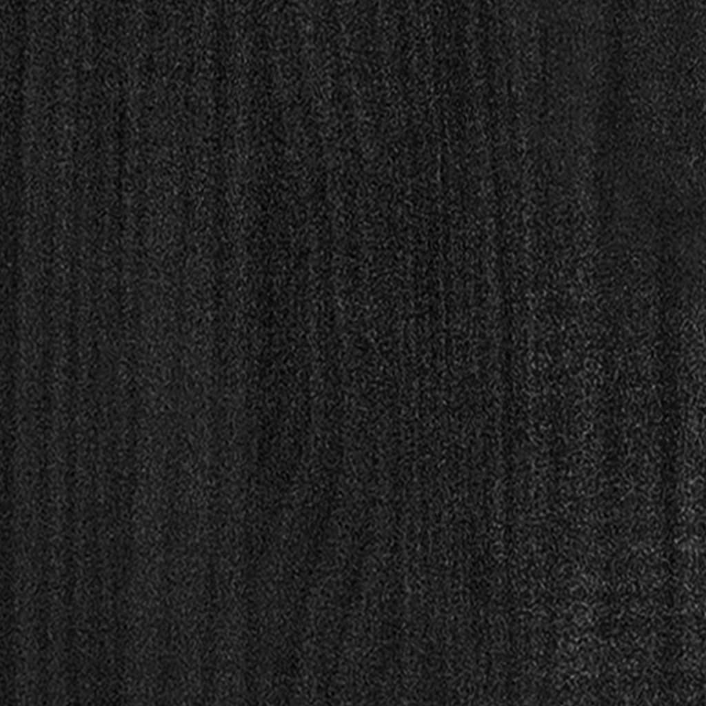 vidaXL Plantekasse svart 200x50x50 cm heltre furu