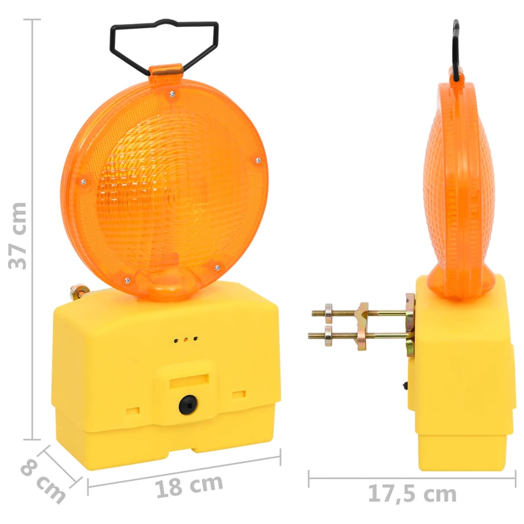 vidaXL Byggeplasslamper med batterier 4 stk 18x8x37 cm