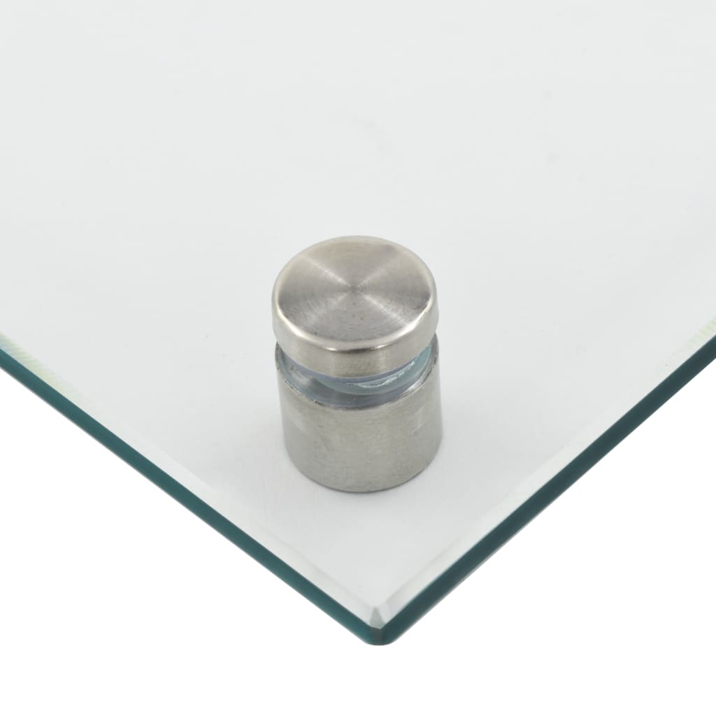 vidaXL Kjøkkenplate gjennomsiktig 90x50 cm herdet glass