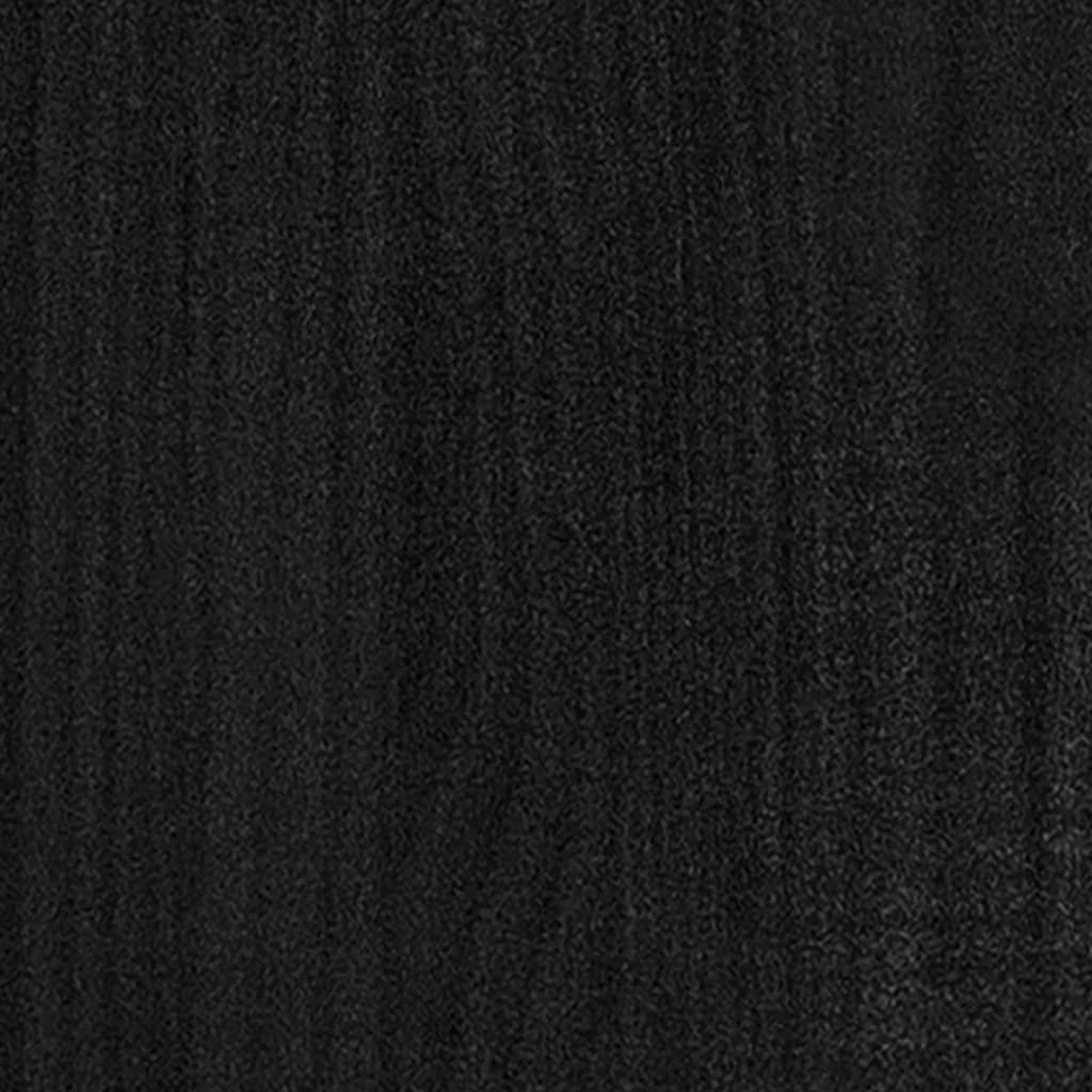 vidaXL Sengeramme svart heltre furu 140x200 cm