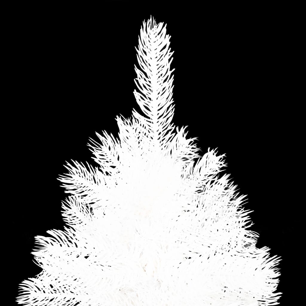 vidaXL Forhåndsbelyst kunstig juletre med kulesett hvit 150 cm
