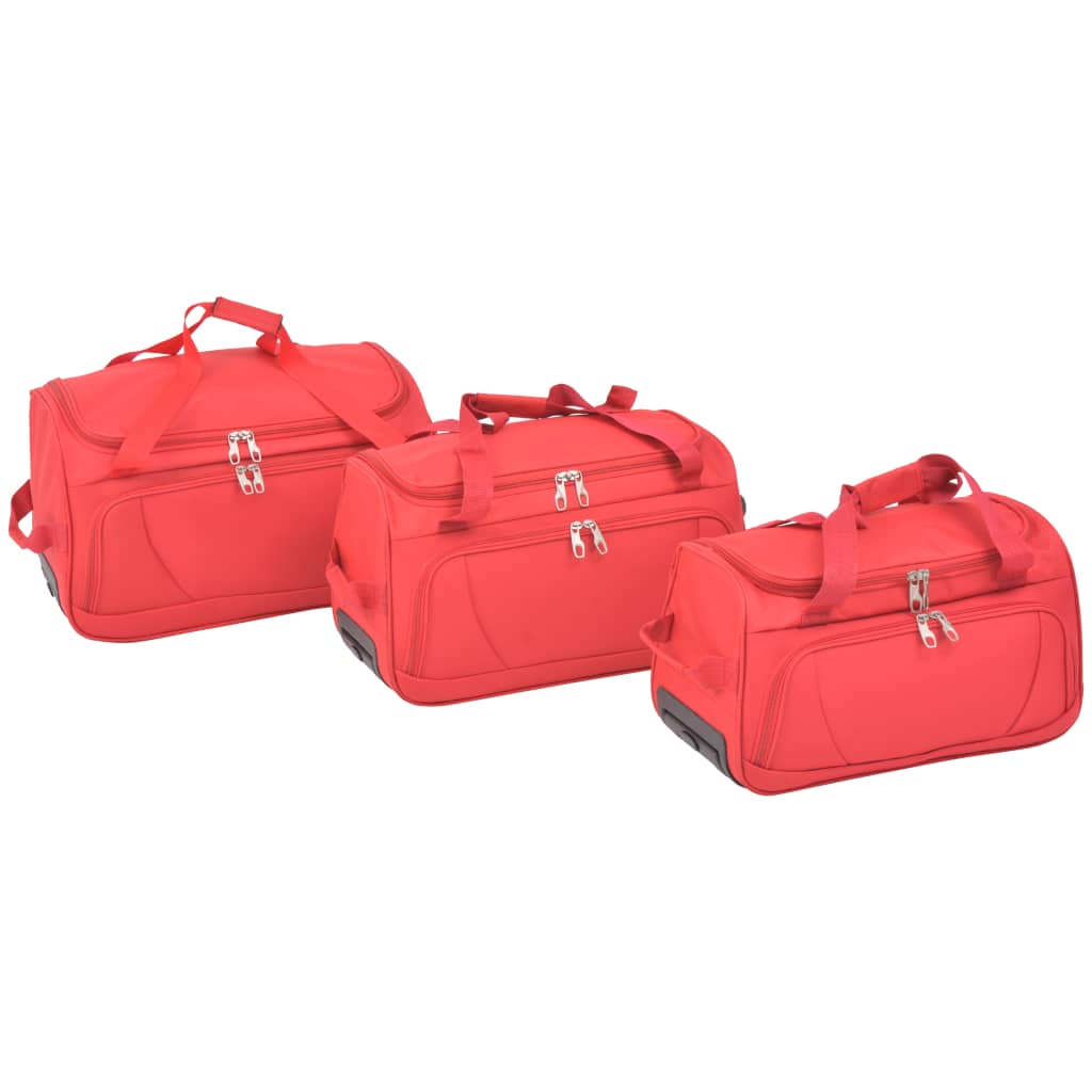 vidaXL Koffertsett i 3 deler rød
