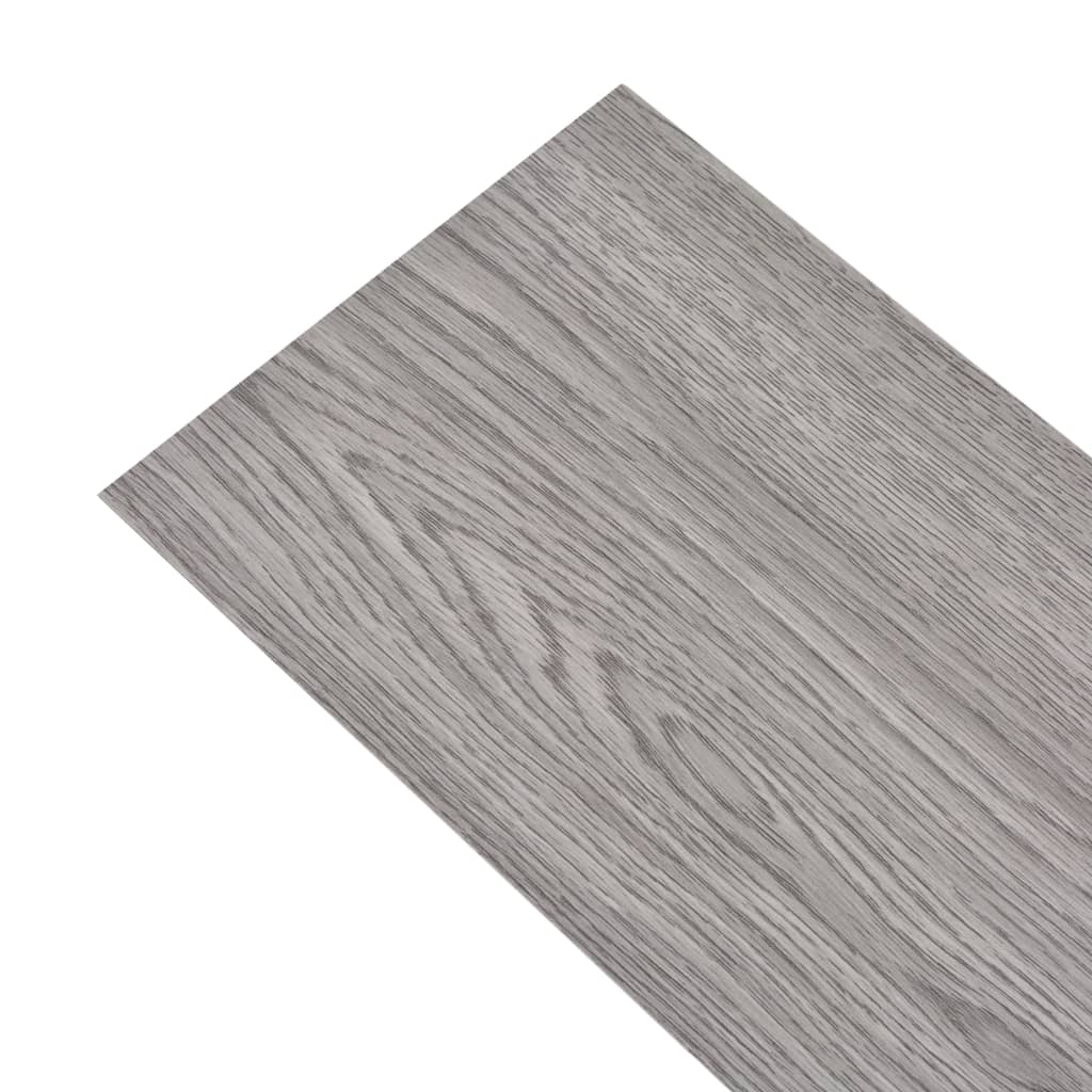 vidaXL Selvklebende PVC-gulvplanker 5,21 m² 2 mm mørkegrå