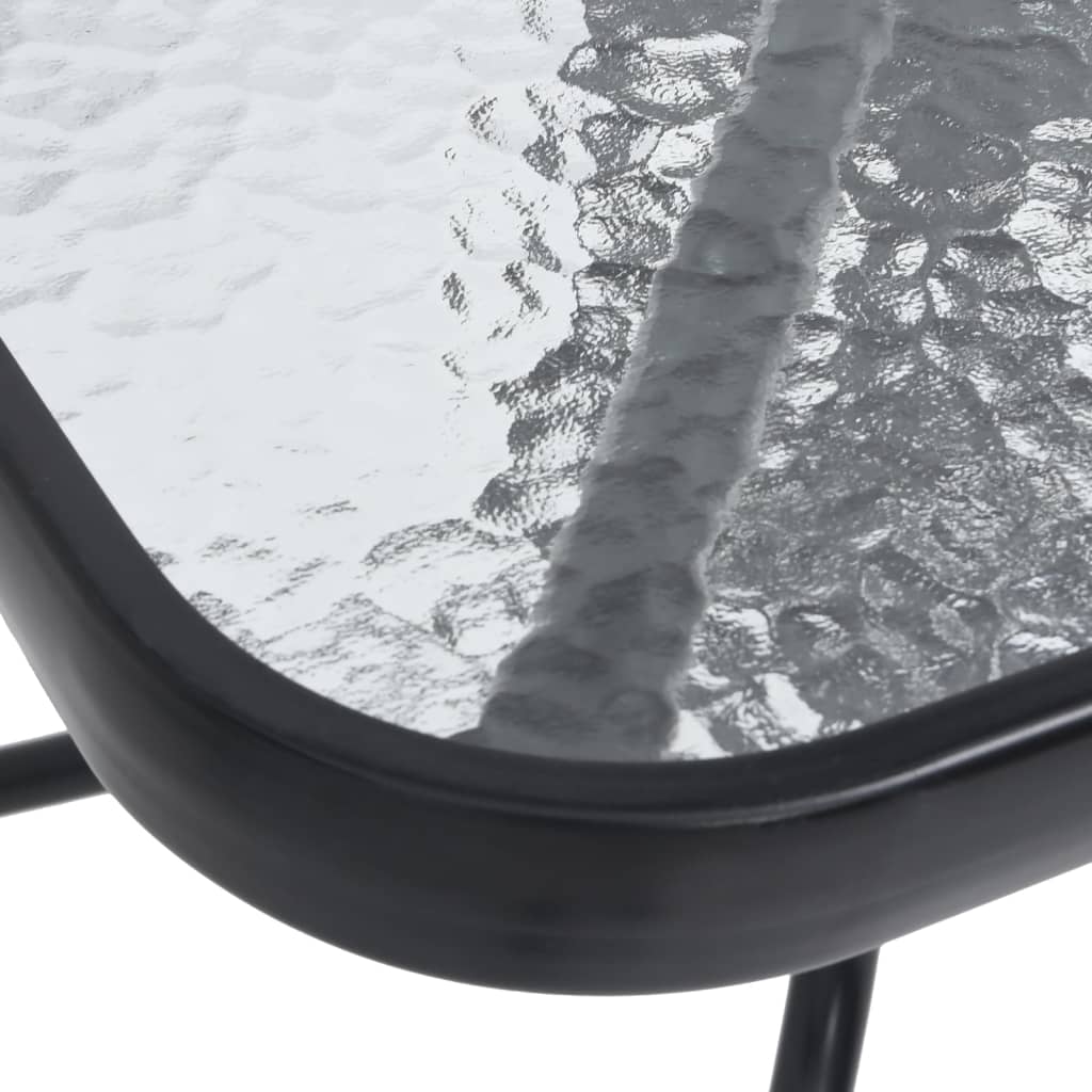 vidaXL Hagebord svart 70x70x70 cm stål