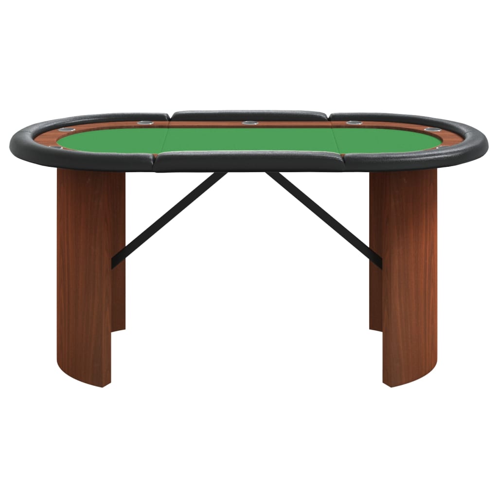 vidaXL Pokerbord 10 spillere grønn 160x80x75 cm