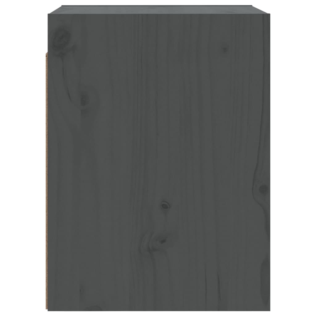 vidaXL Veggskap grå 30x30x40 cm heltre furu