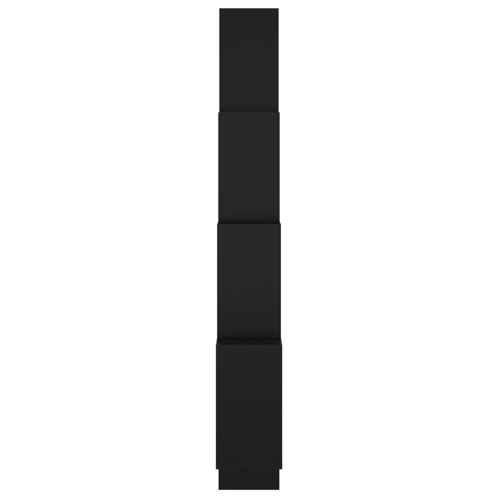 vidaXL Kubeformet vegghylle svart 90x15x119 cm sponplate