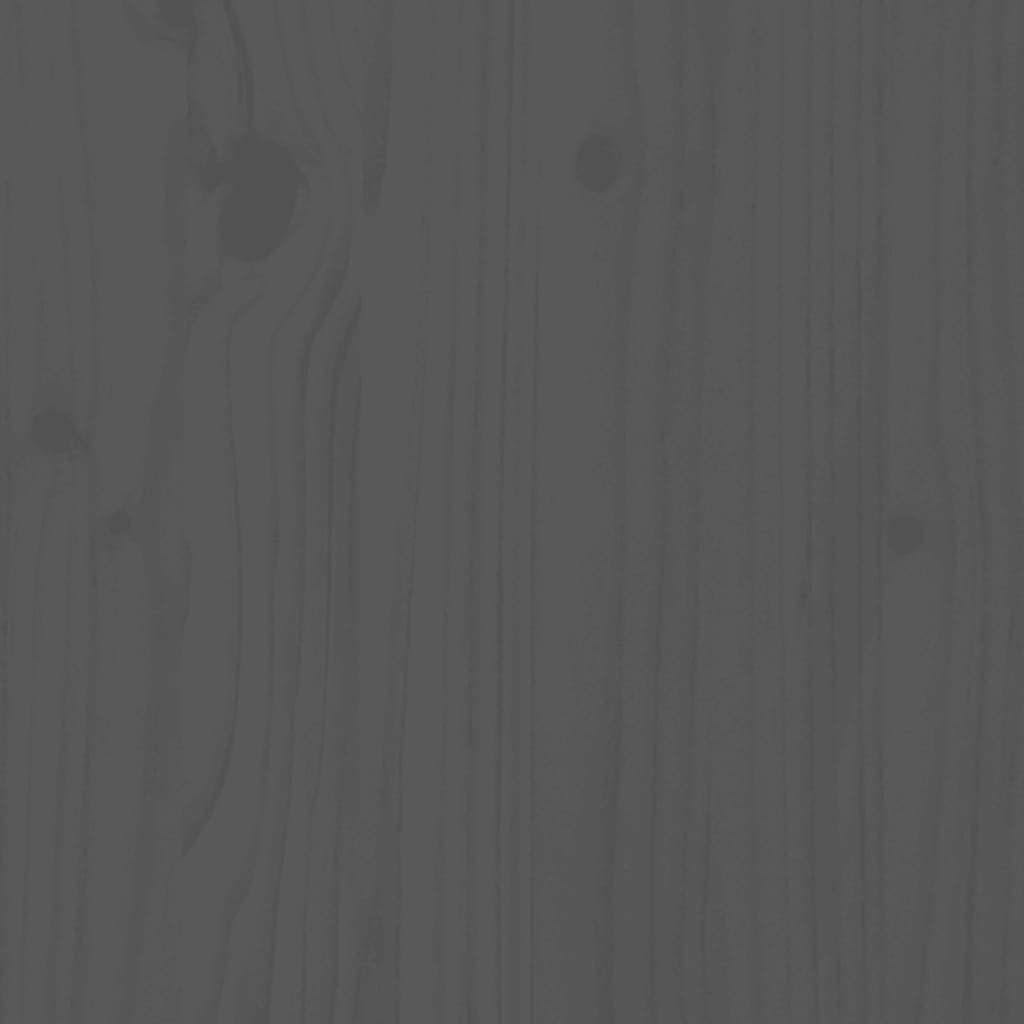 vidaXL Utendørs fotskammel med pute grå heltre furu