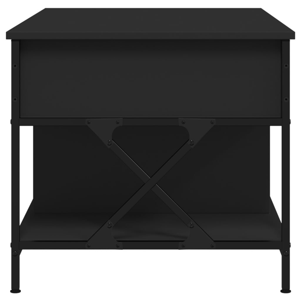 vidaXL Salongbord svart 100x55x50 cm konstruert tre og metall