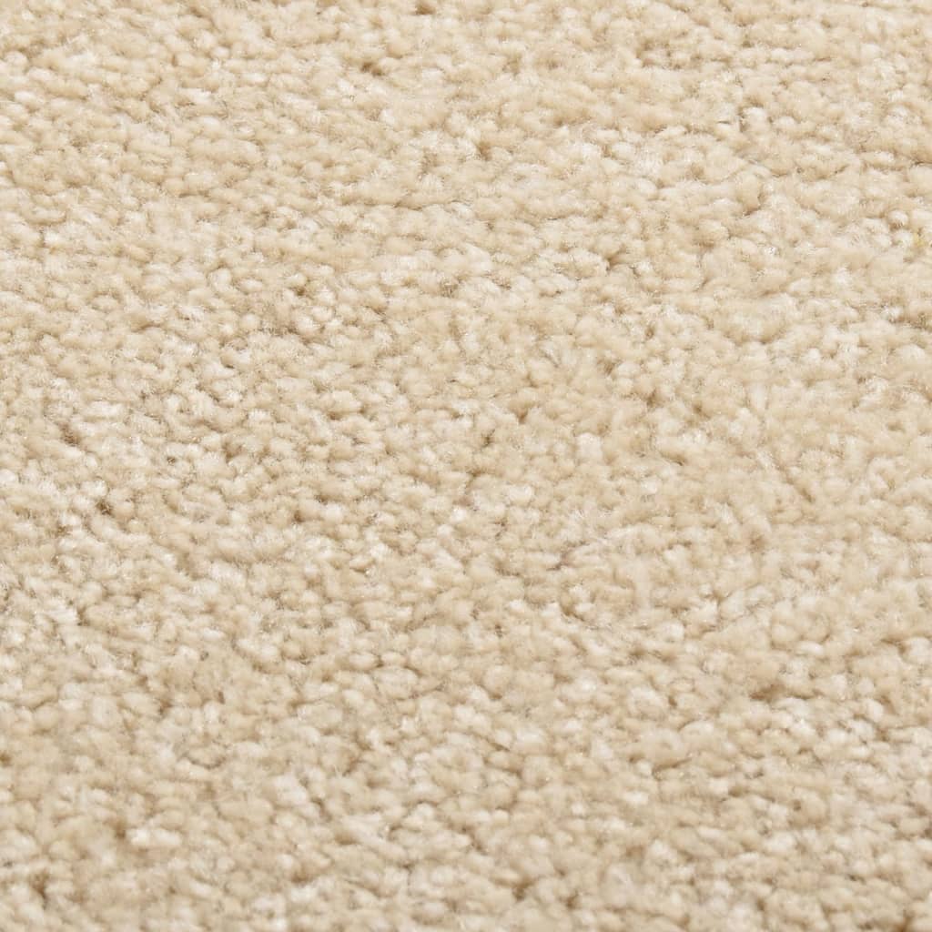 vidaXL Teppe med kort luv 140x200 cm beige