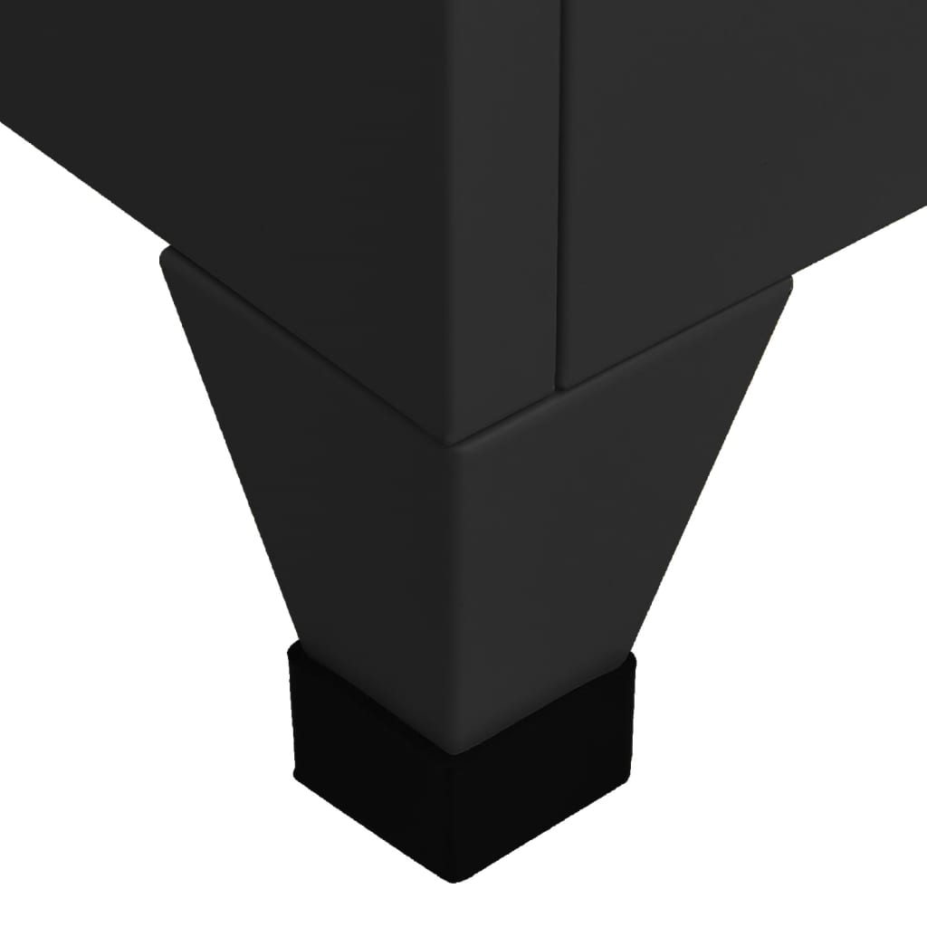 vidaXL Arkivskap svart 38x40x180 cm stål