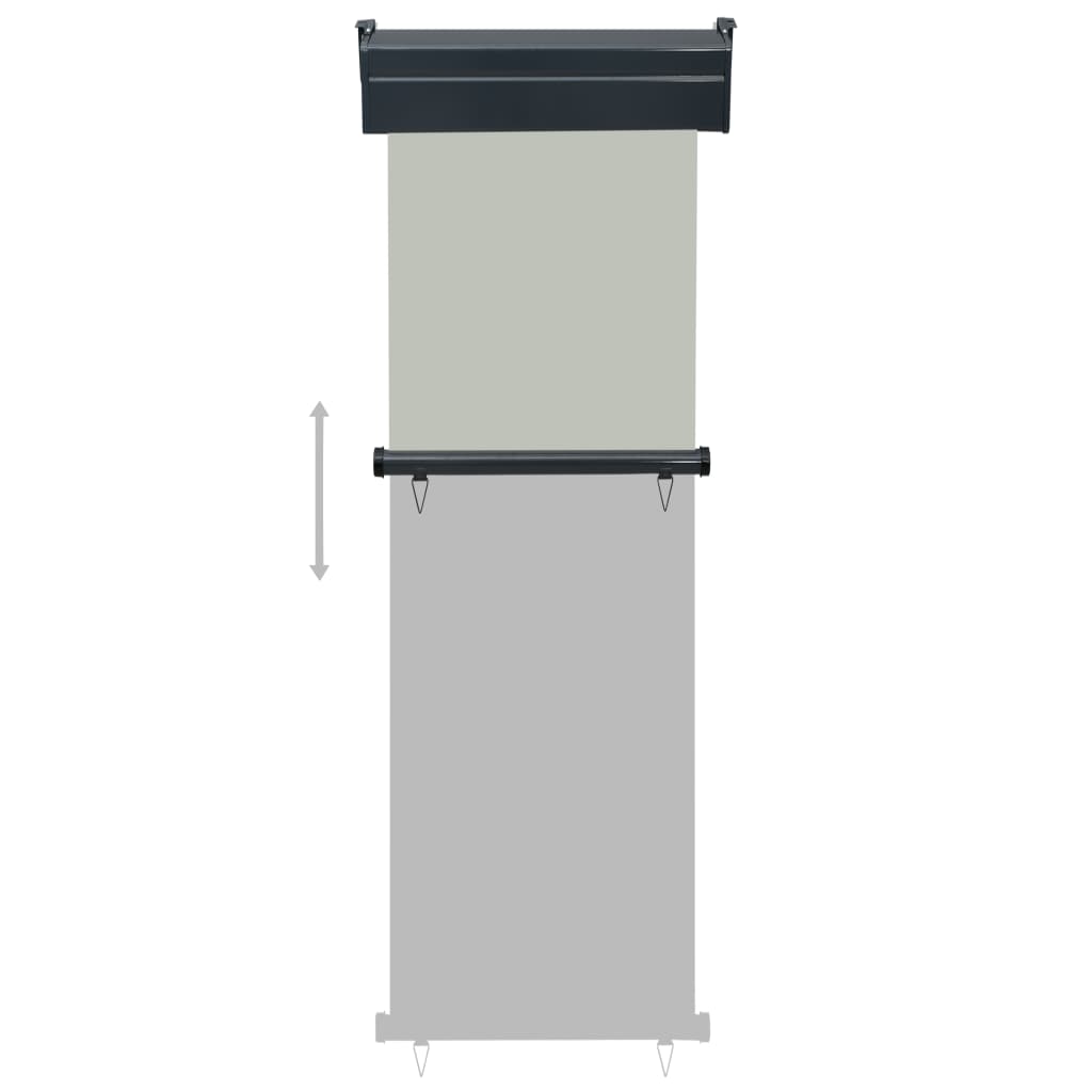 vidaXL Sidemarkise for balkong 60x250 cm grå
