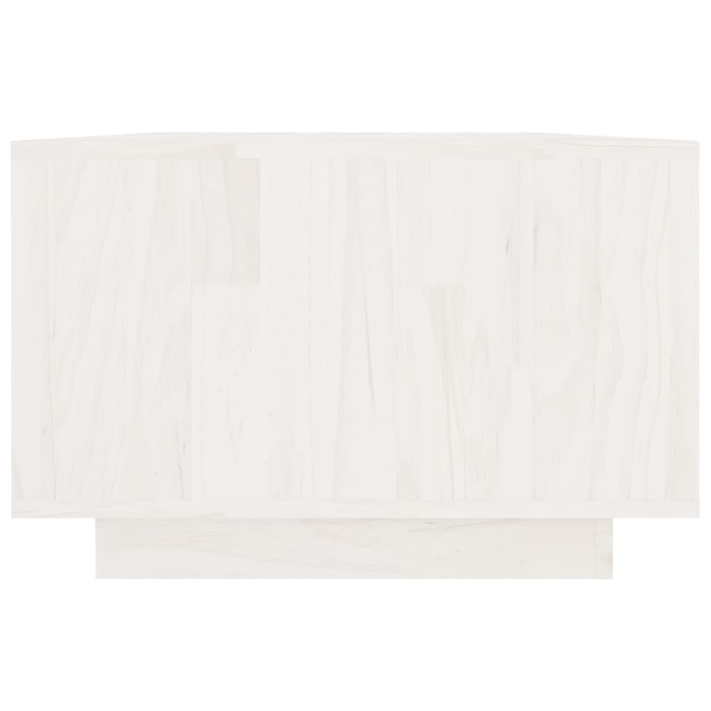 vidaXL Salongbord hvit 110x50x33,5 cm heltre furu