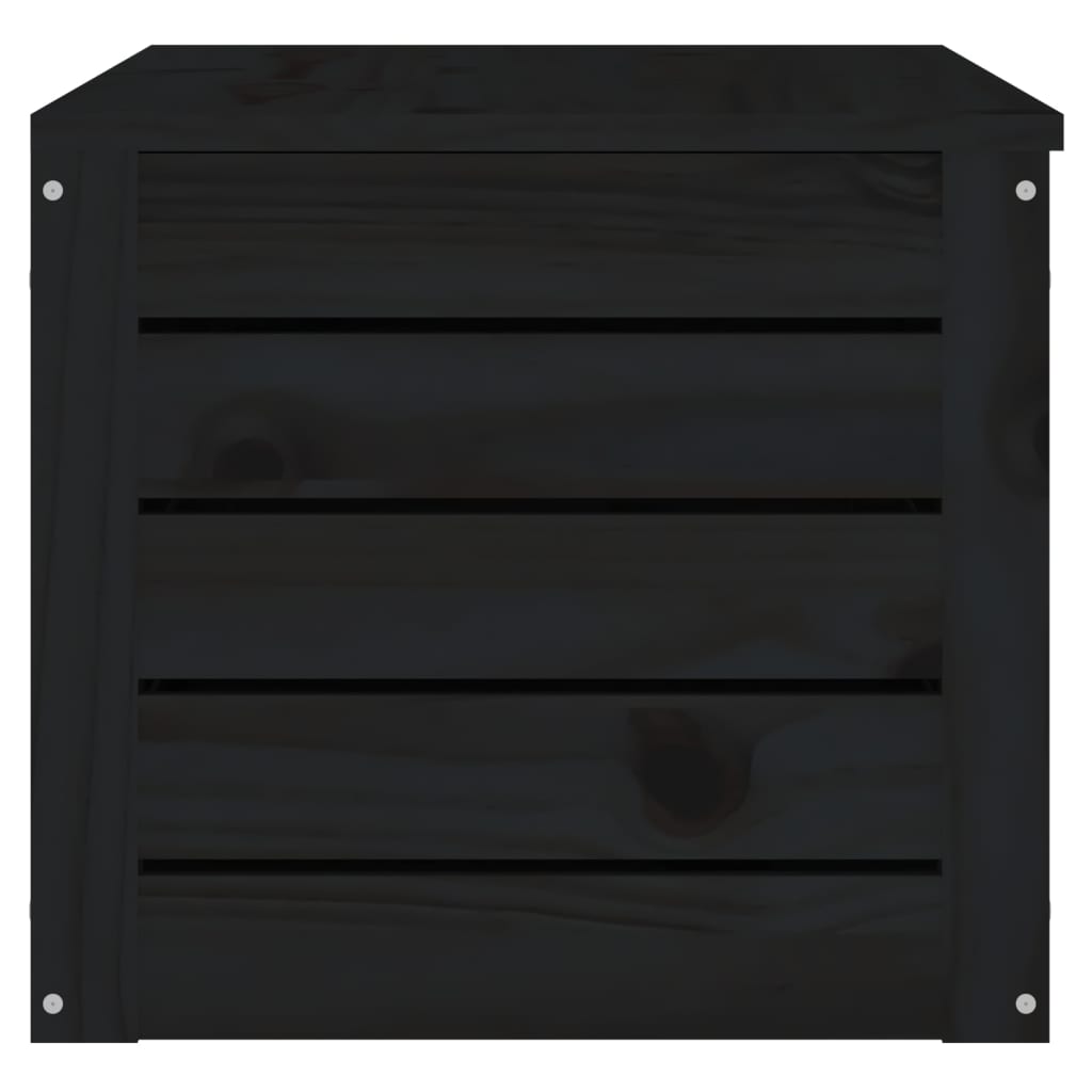 vidaXL Putekasse svart 89x36,5x33 cm heltre furu