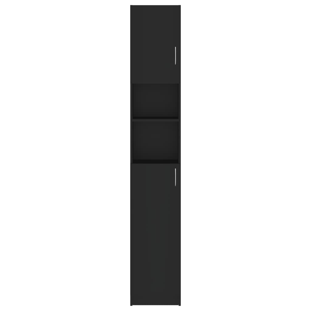 vidaXL Baderomsskap svart 32x25,5x190 cm sponplate