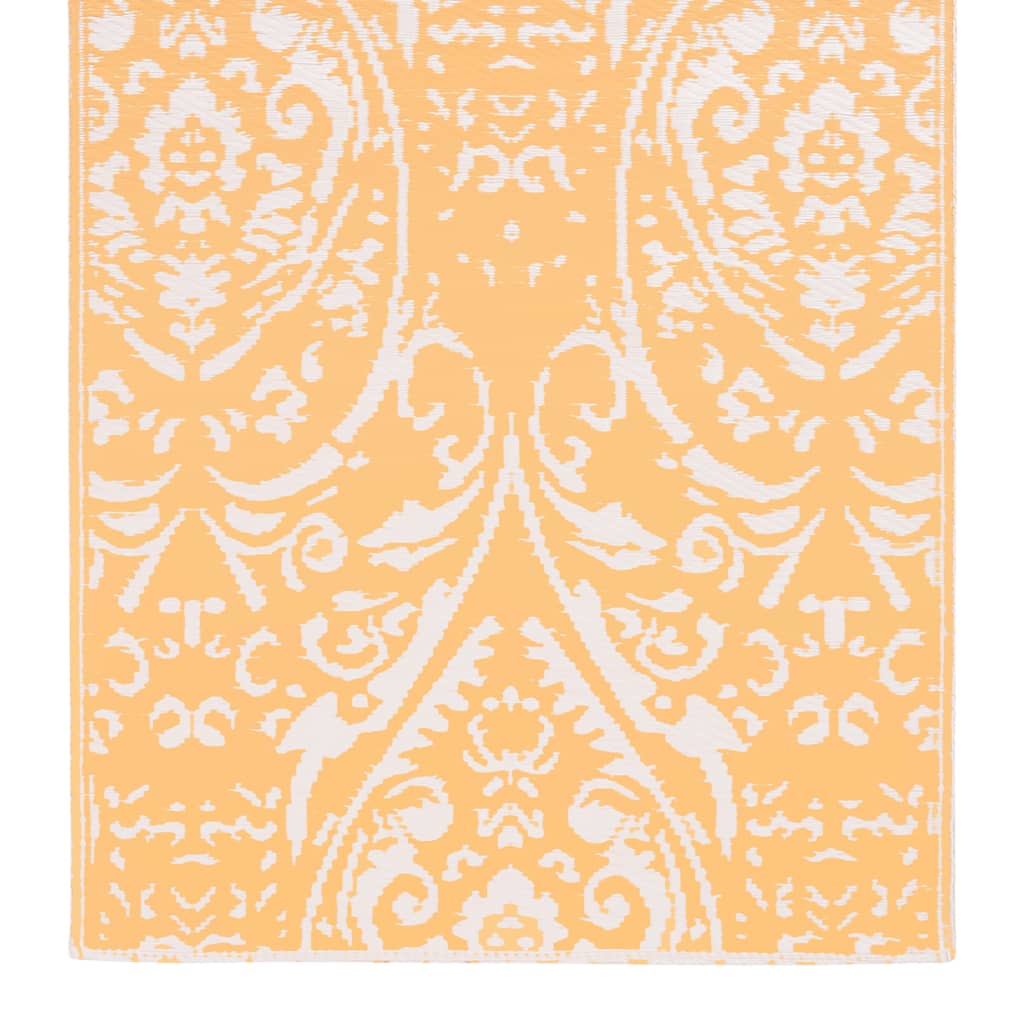 vidaXL Uteteppe oransje og hvit 120x180 cm PP