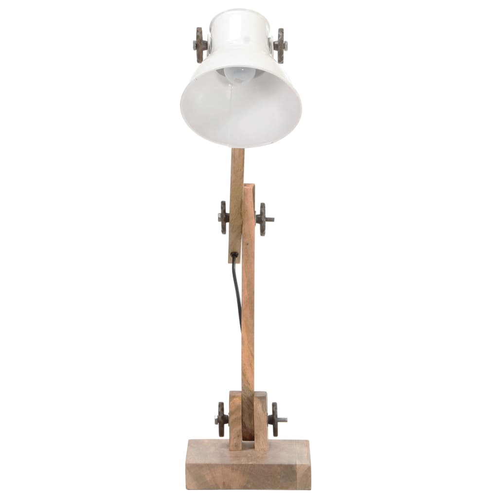 vidaXL Industriell bordlampe hvit rund 58x18x90 cm E27