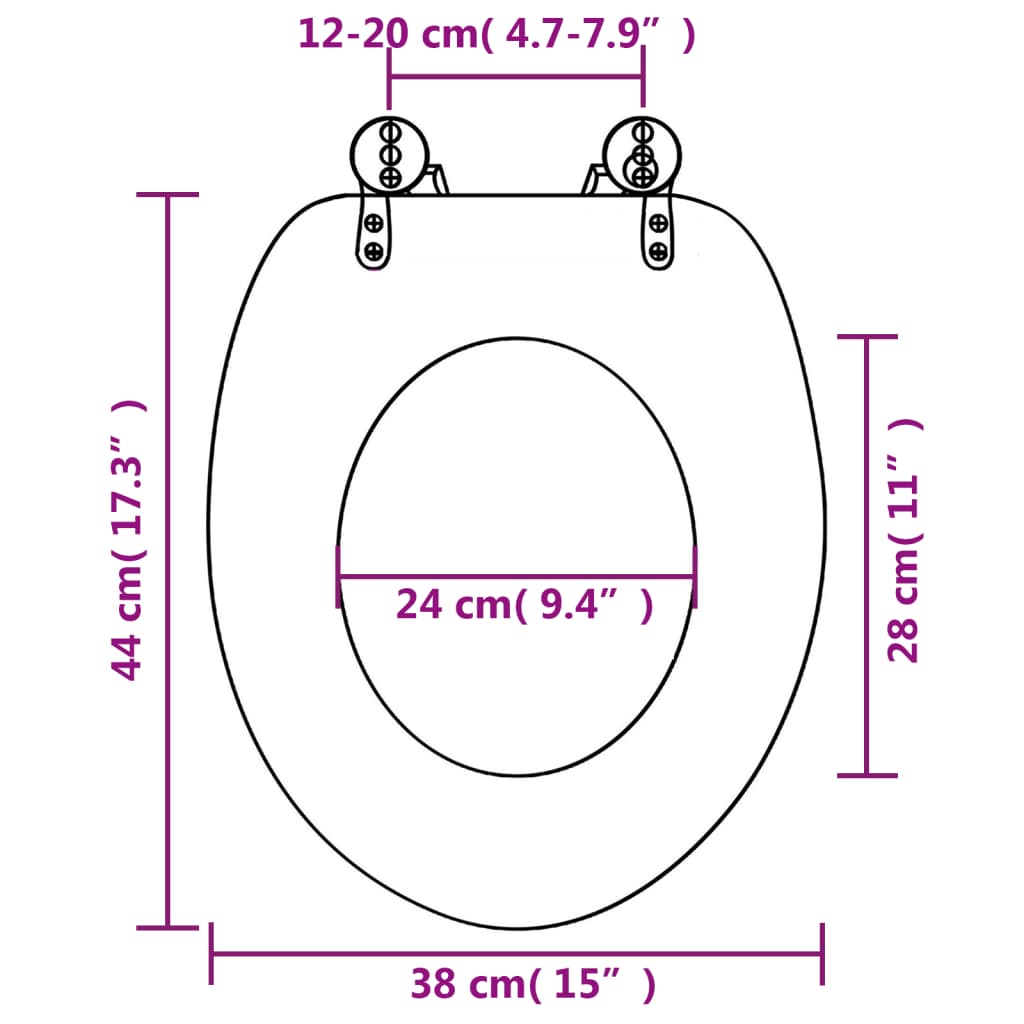 vidaXL WC Toalettsete med lokk MDF grønn vanndråpedesign