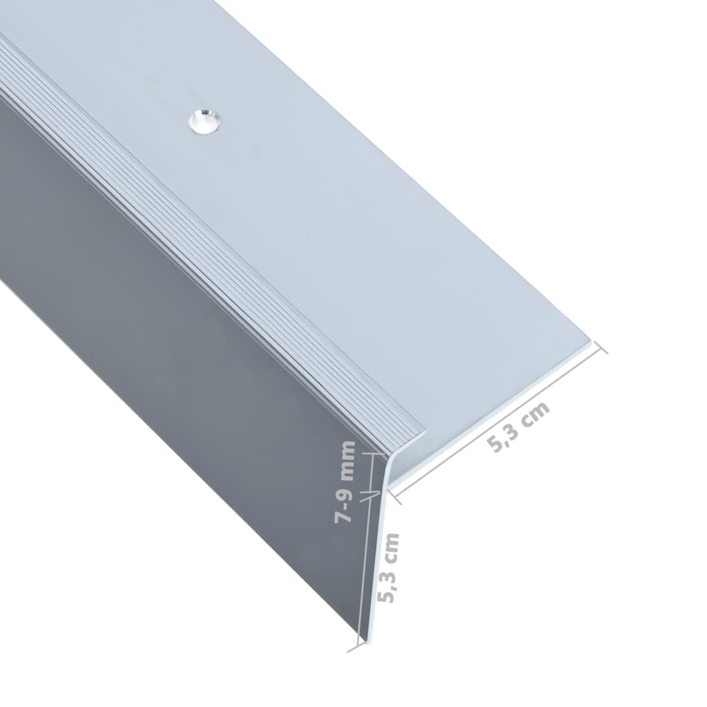 vidaXL F-formede trappeneser 15 stk aluminium 100 cm sølv