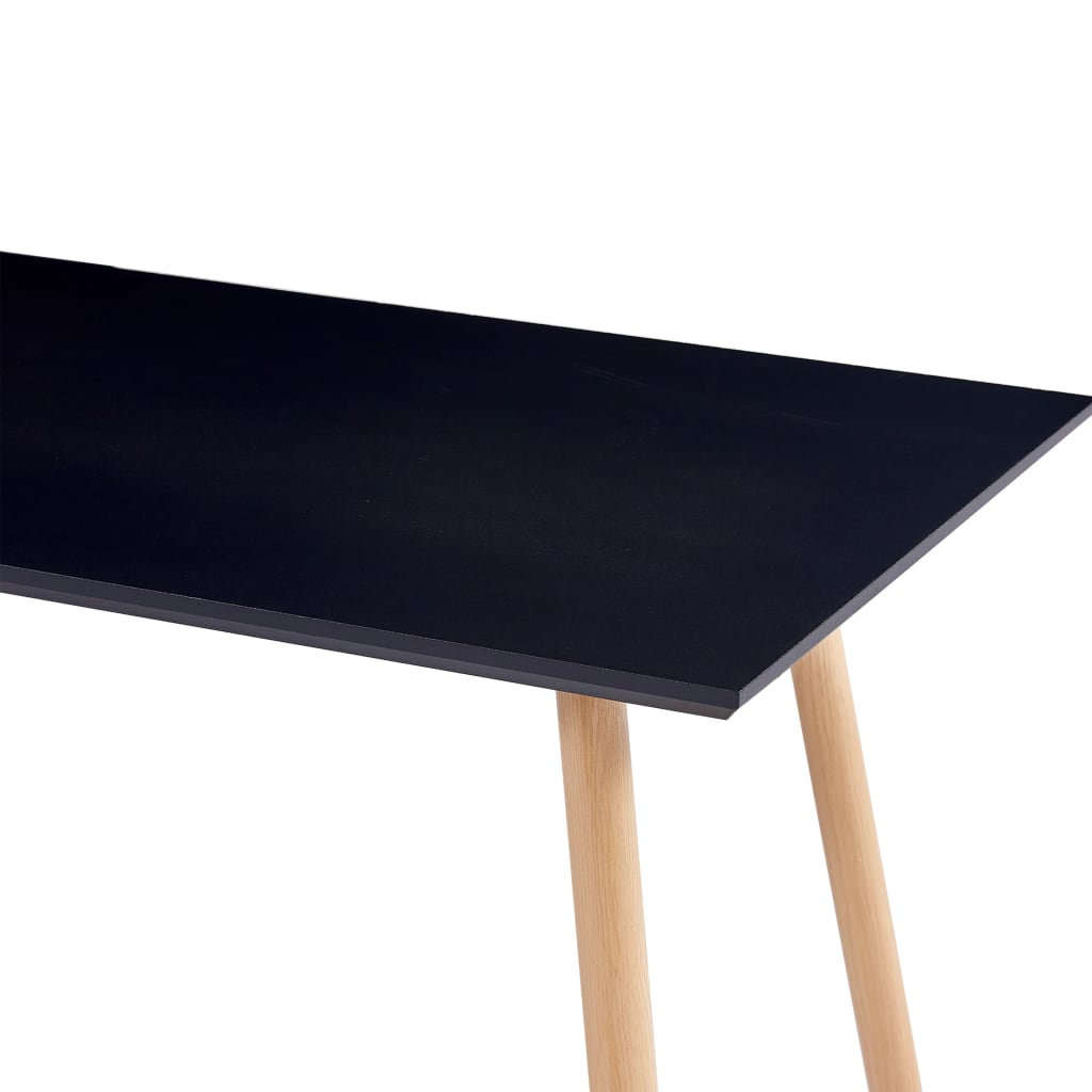 vidaXL Spisebord svart og eik 120x60x74 cm MDF