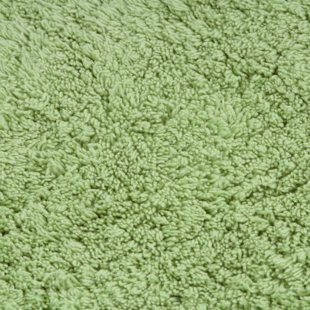 vidaXL Baderomsmattesett 2 stk stoff grønn