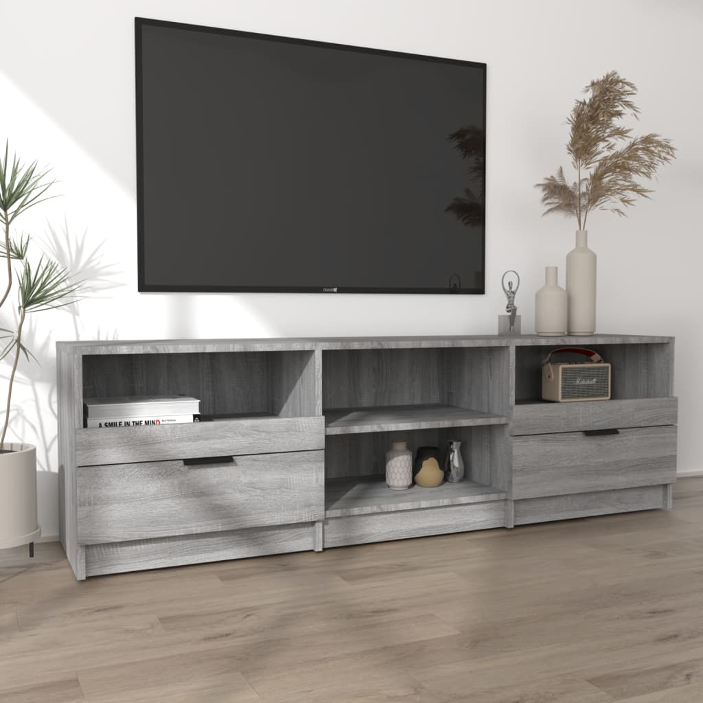 vidaXL TV-benk grå sonoma 150x33,5x45 cm konstruert tre