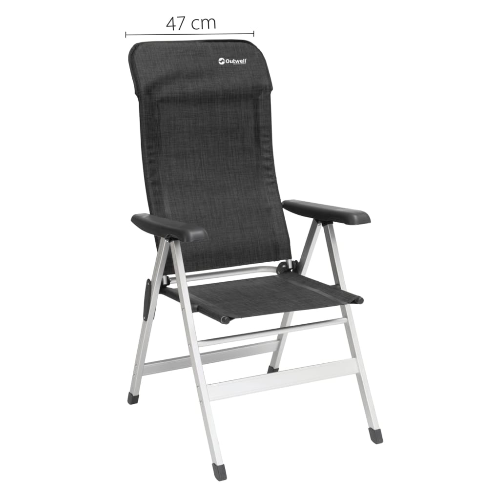 Outwell Foldbar stol Melville svart og grå