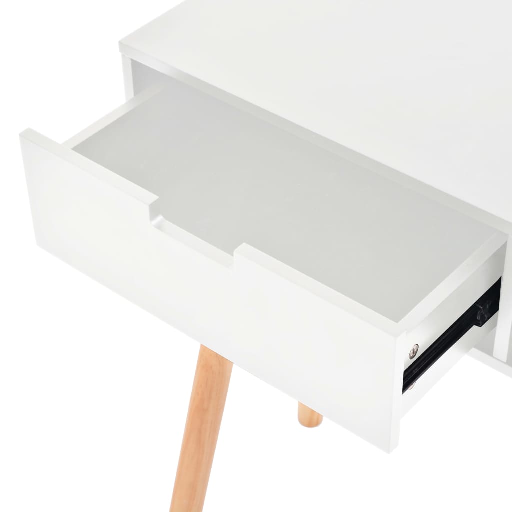 vidaXL Konsollbord heltre furu 80x30x72 cm hvit