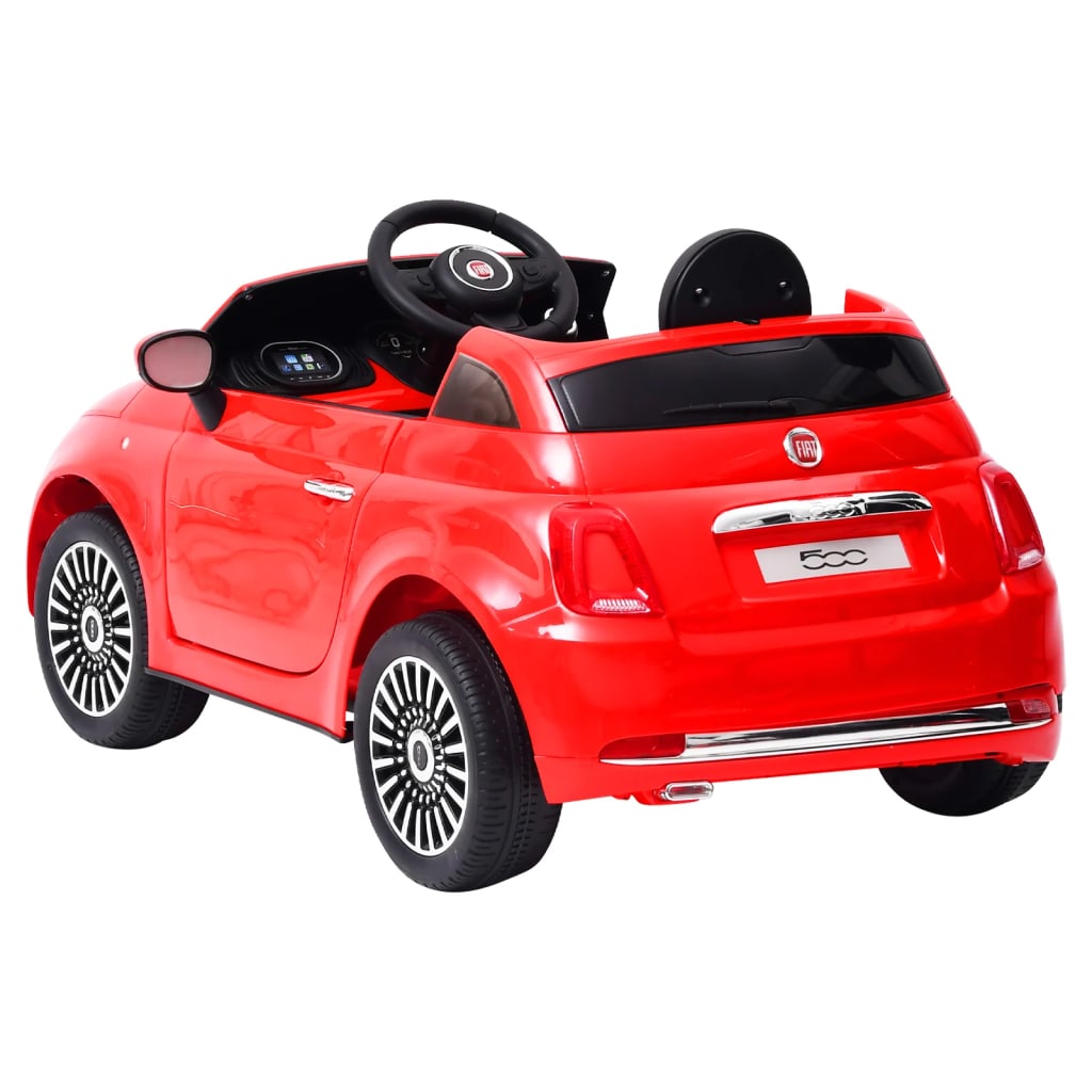 vidaXL Elbil for barn Fiat 500 rød