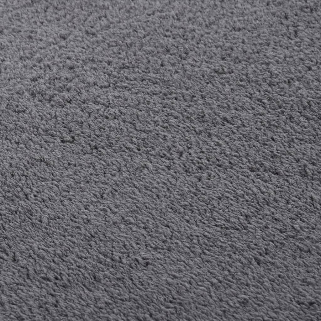 vidaXL Vaskbart teppe mykt kort lugg 160x230 cm sklisikkert antrasitt