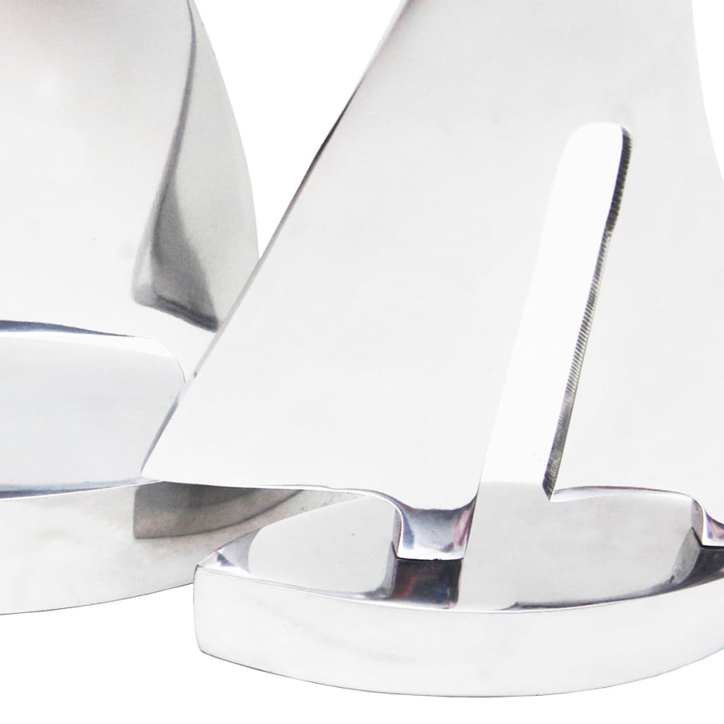 vidaXL To-delers seilbåtdekorasjon aluminium sølv