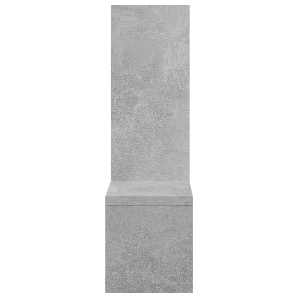vidaXL Vegghyller 2 stk betonggrå 50x15x50 cm sponplate