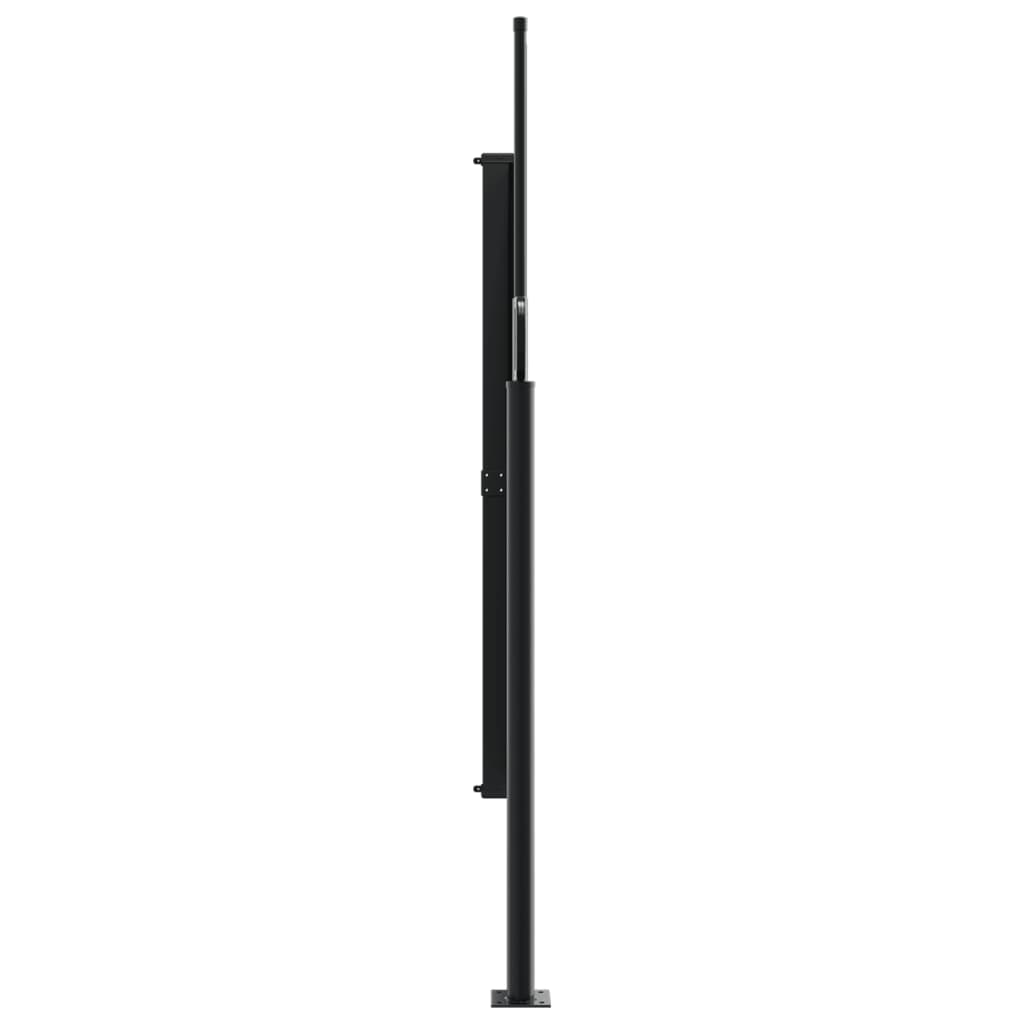 vidaXL Uttrekkbar sidemarkise 160x600 cm svart