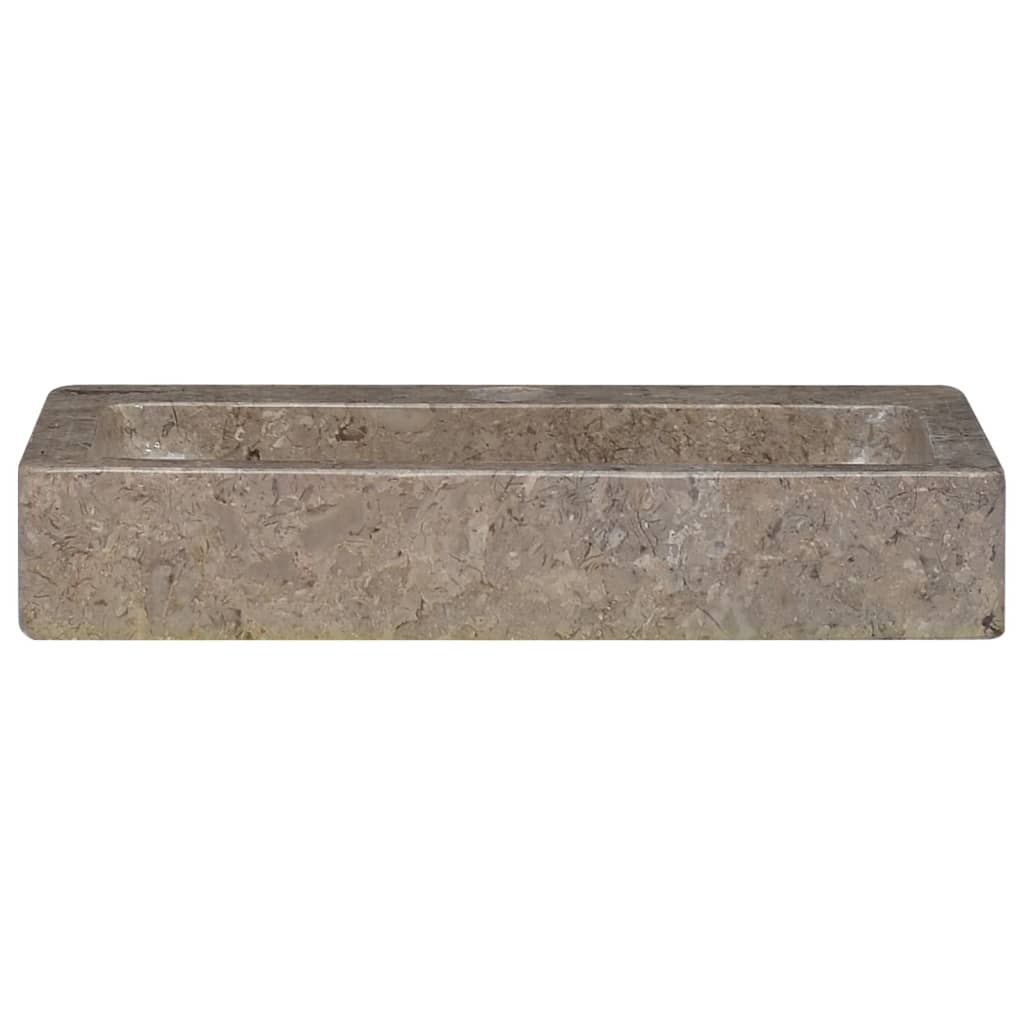 vidaXL Vask 38x24x6,5 cm marmor grå