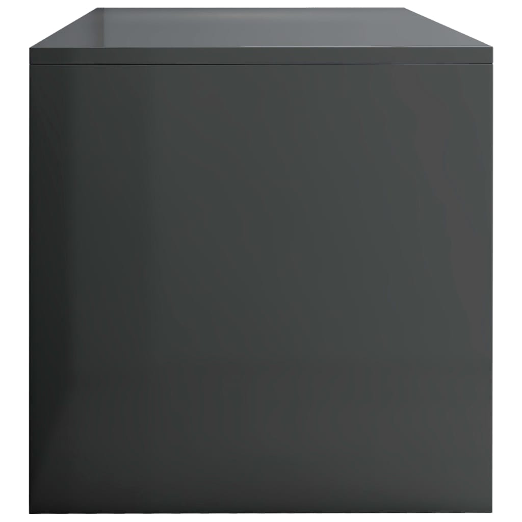 vidaXL TV-benk høyglans grå 120x40x40 cm sponplate