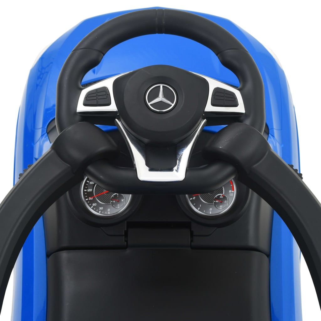 vidaXL Gåbil med skyvehåndtak Mercedes Benz GLE63 blå