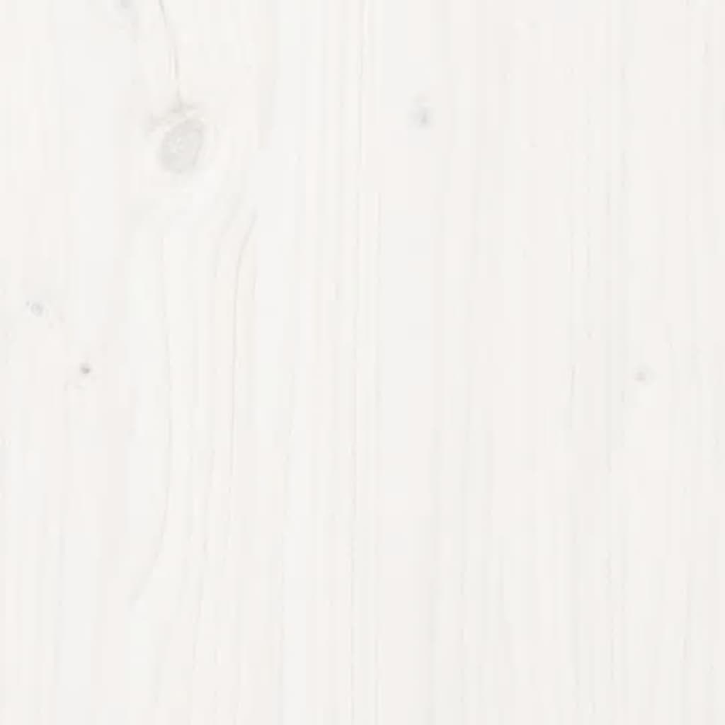 vidaXL Putekasse hvid 76x42,5x54 cm heltre furu