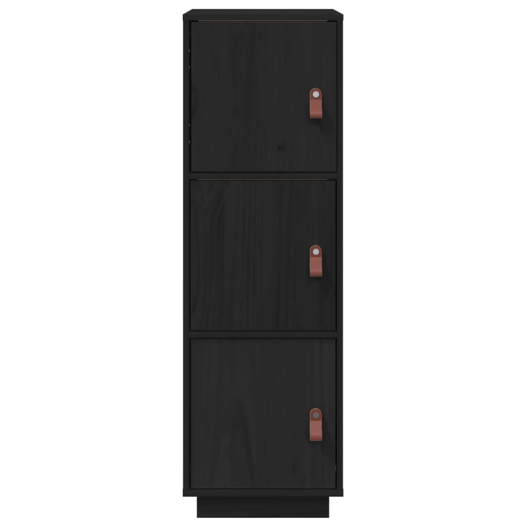 vidaXL Highboard svart 34x40x108,5 cm heltre furu