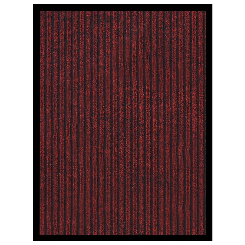 vidaXL Dørmatte stripet rød 40x60 cm
