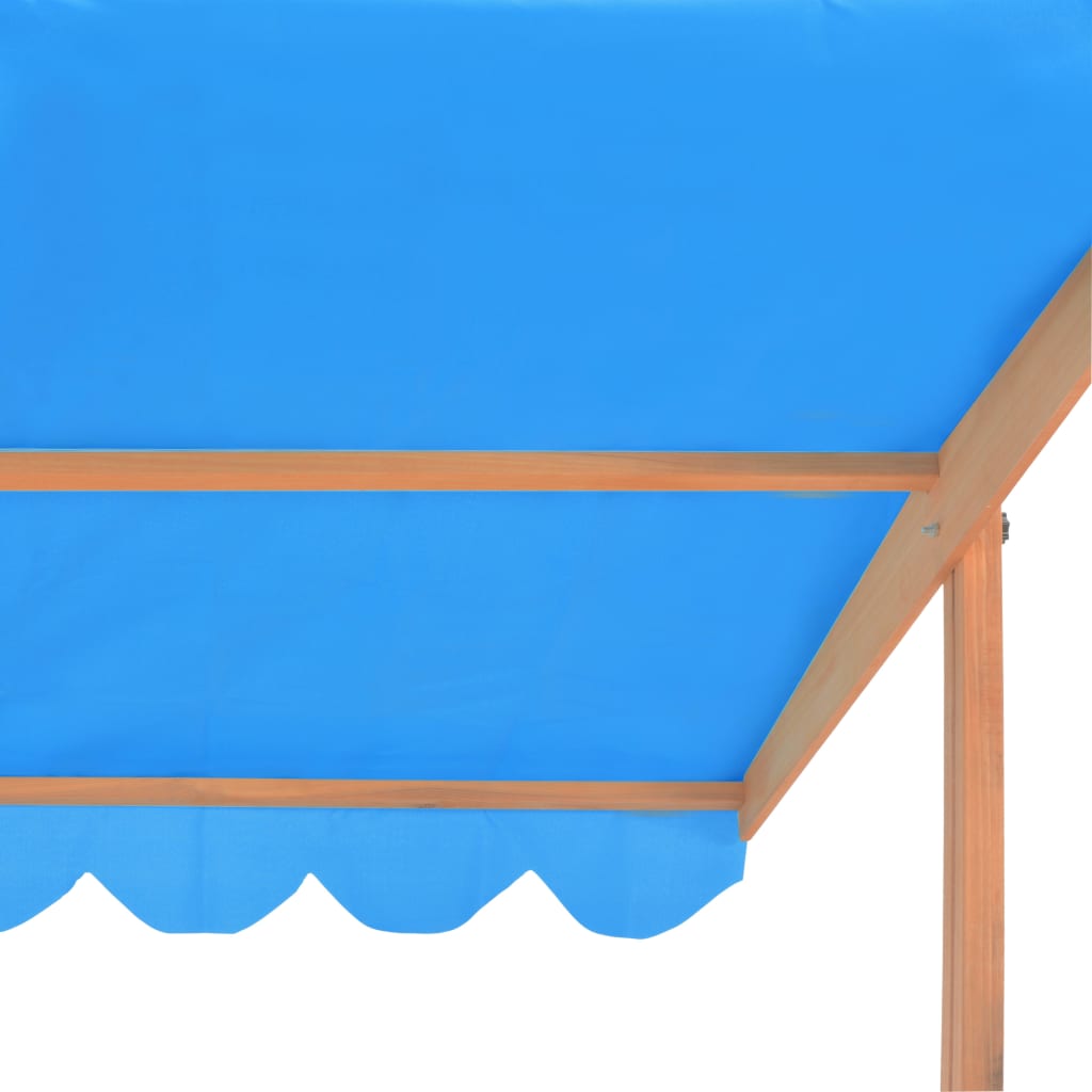 vidaXL Sandkasse med justerbart tak gran blå UV50