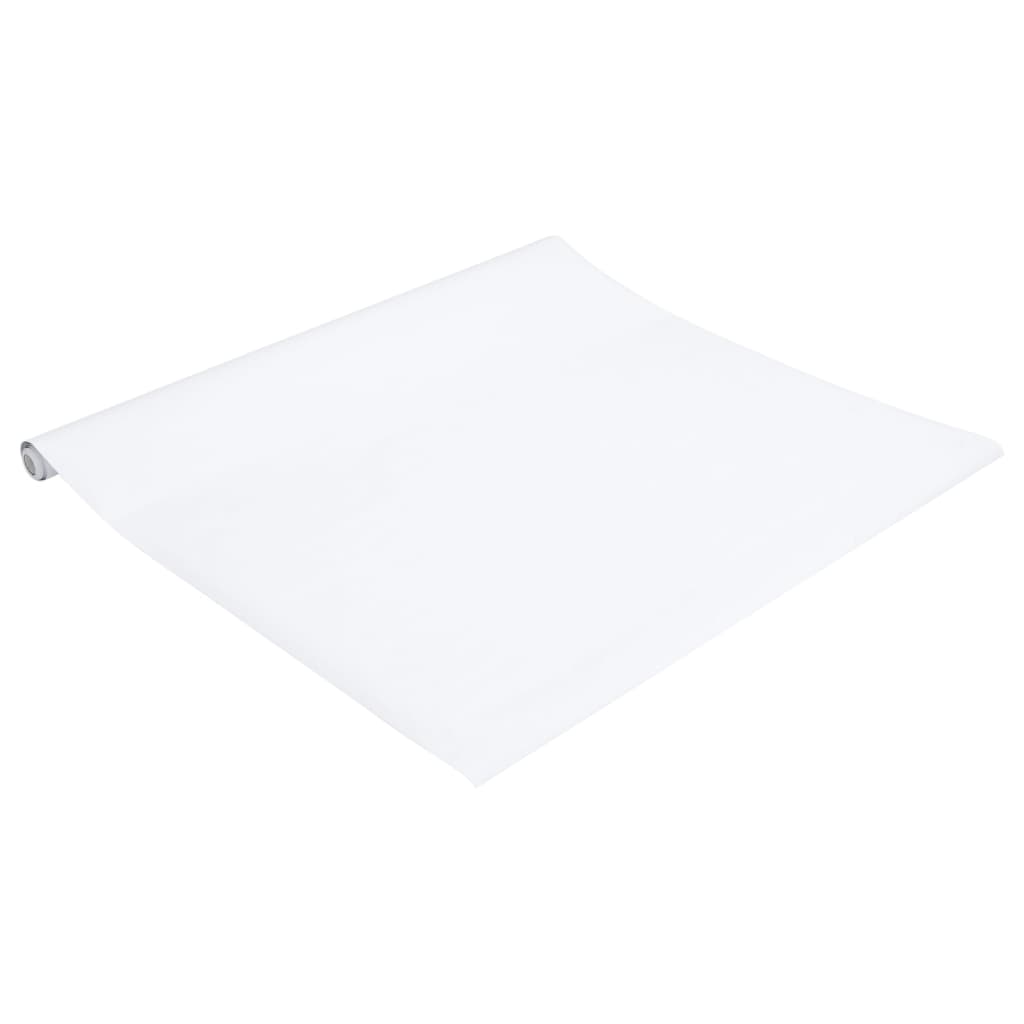vidaXL Møbelklistremerke selvklebende matt hvit 90x500 cm PVC