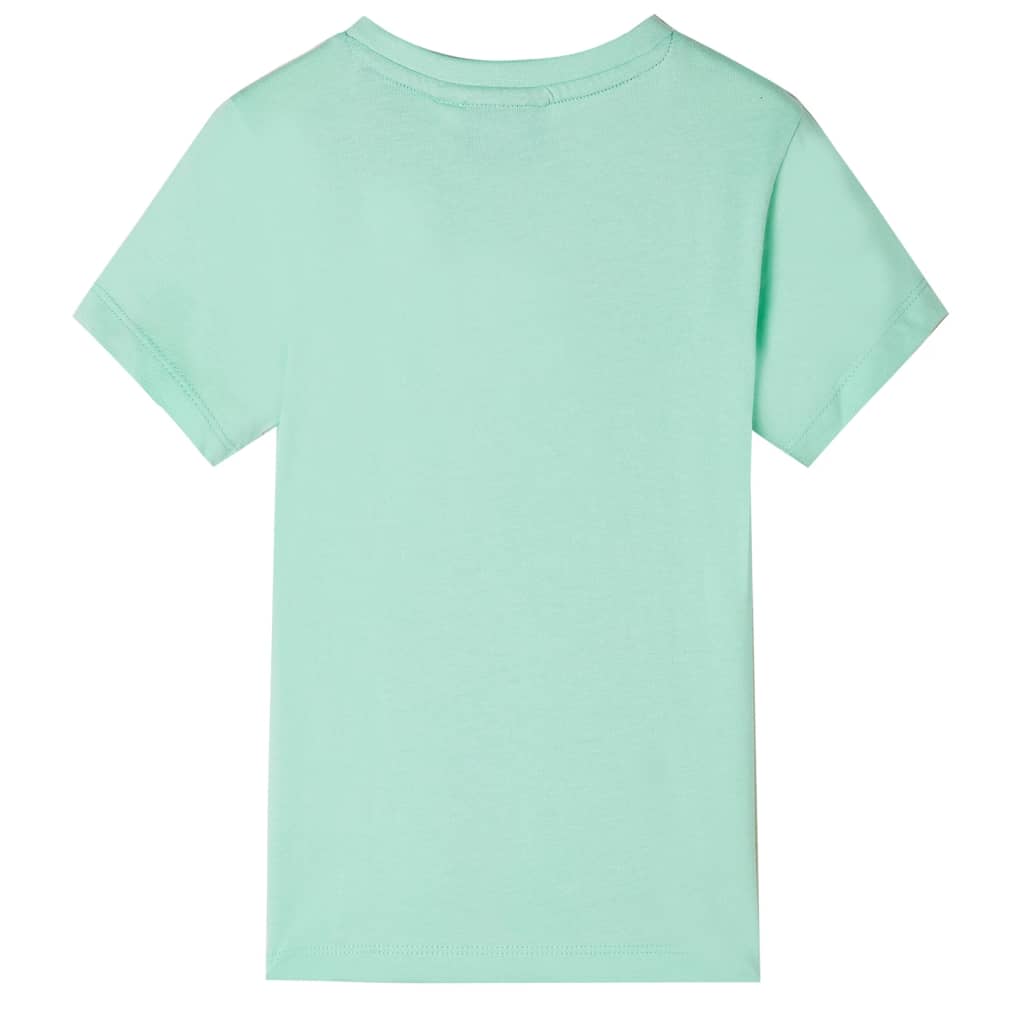 T-skjorte for barn med korte ermer lysegrønn 116