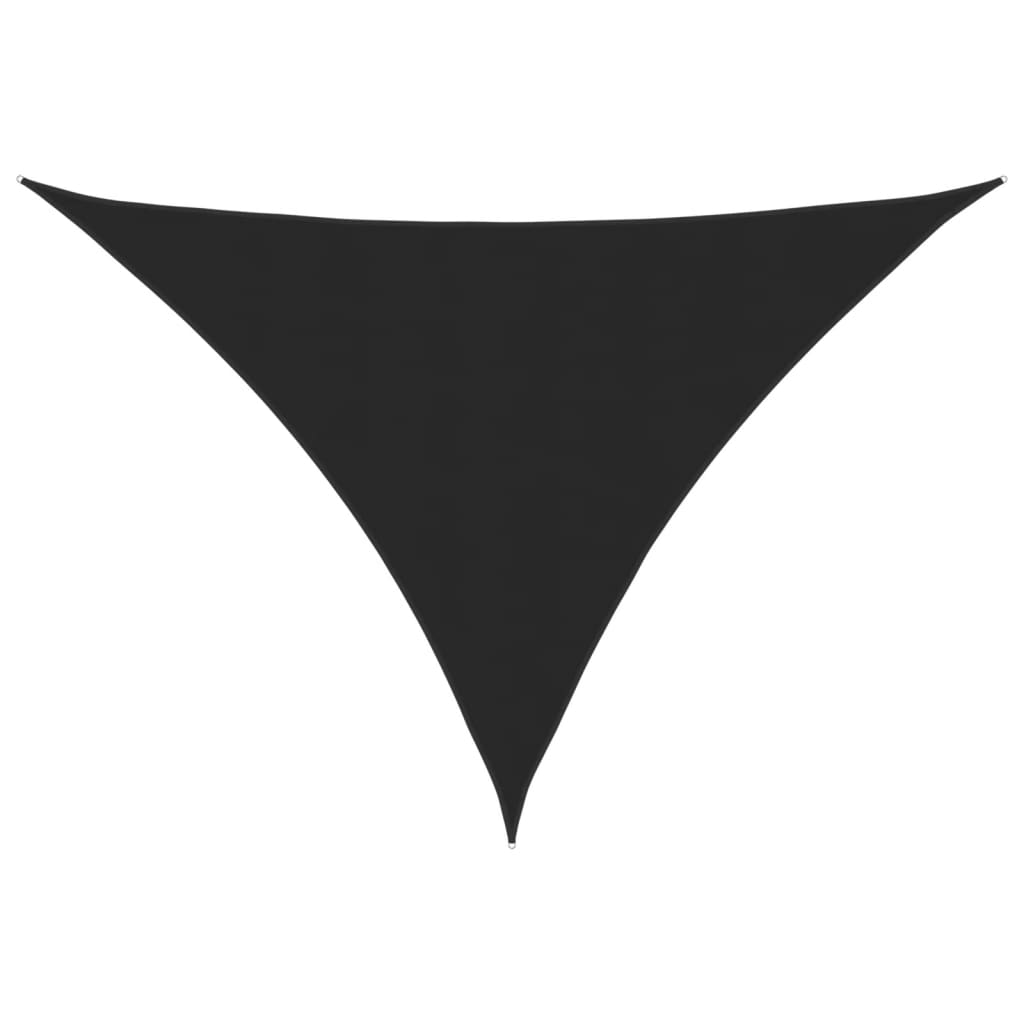 vidaXL Solseil oxfordstoff trekantet 3,5x3,5x4,9 m svart