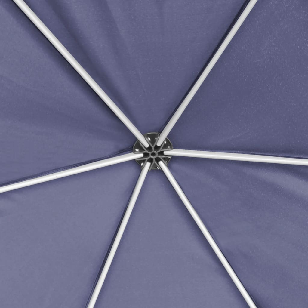 vidaXL Sekskantet popup partytelt med 6 sidevegger mørk blå 3,6x3,1 m