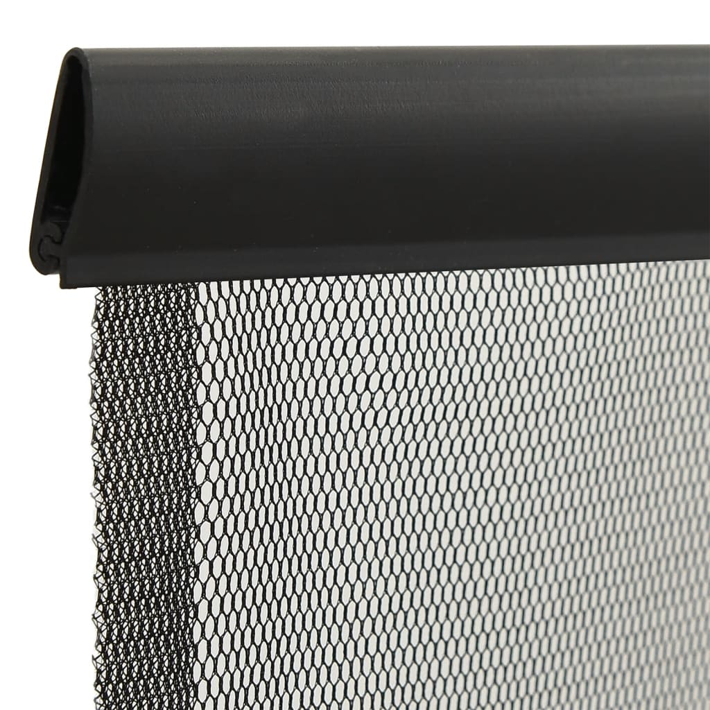 vidaXL Insektsdørskjerm med nettinggardin svart 100x220 cm polyester